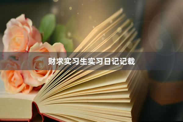 财求实习生实习日记记载